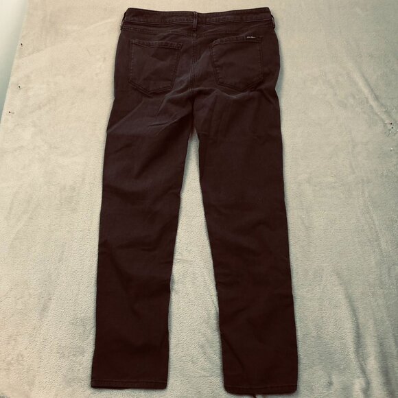 Eddie Bauer Womens Jeans Size 12 Black Denim Slightly Curvy Slim Straight Casual - Picture 12 of 12